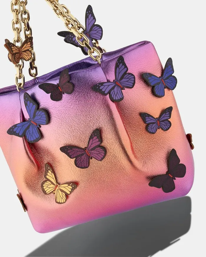 Papillon Mini Tote Fuchsia Women Aquazzura Mini Bags Papillon Mini Tote Fuchsia Women Aquazzura Mini Bags