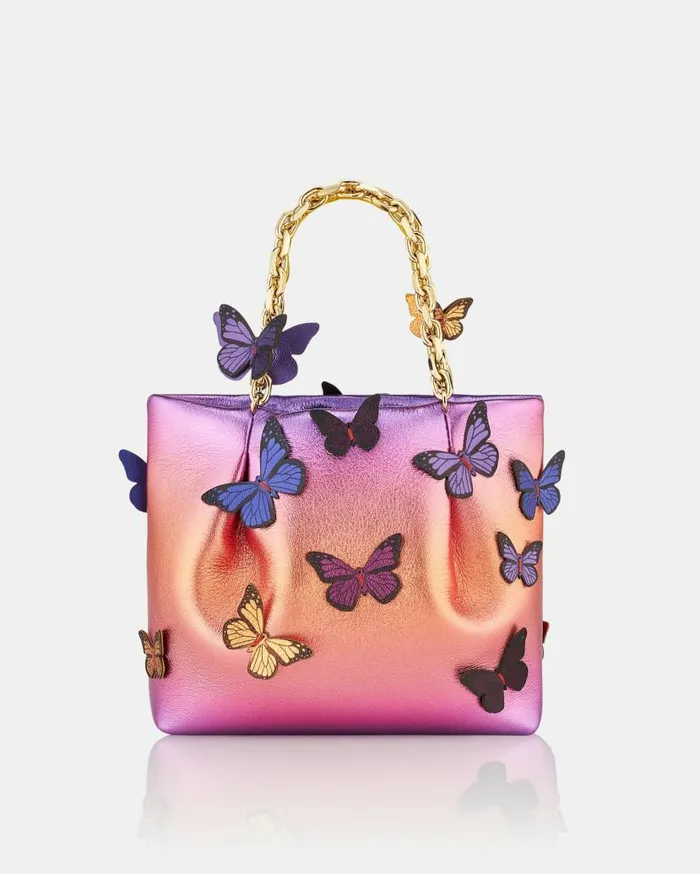 Papillon Mini Tote Fuchsia Women Aquazzura Mini Bags Papillon Mini Tote Fuchsia Women Aquazzura Mini Bags