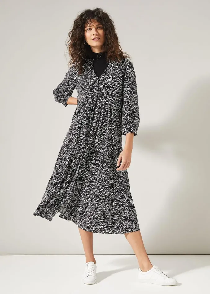 Penele Print Midi Dress Blackivory Women Phase Eight Dresses
