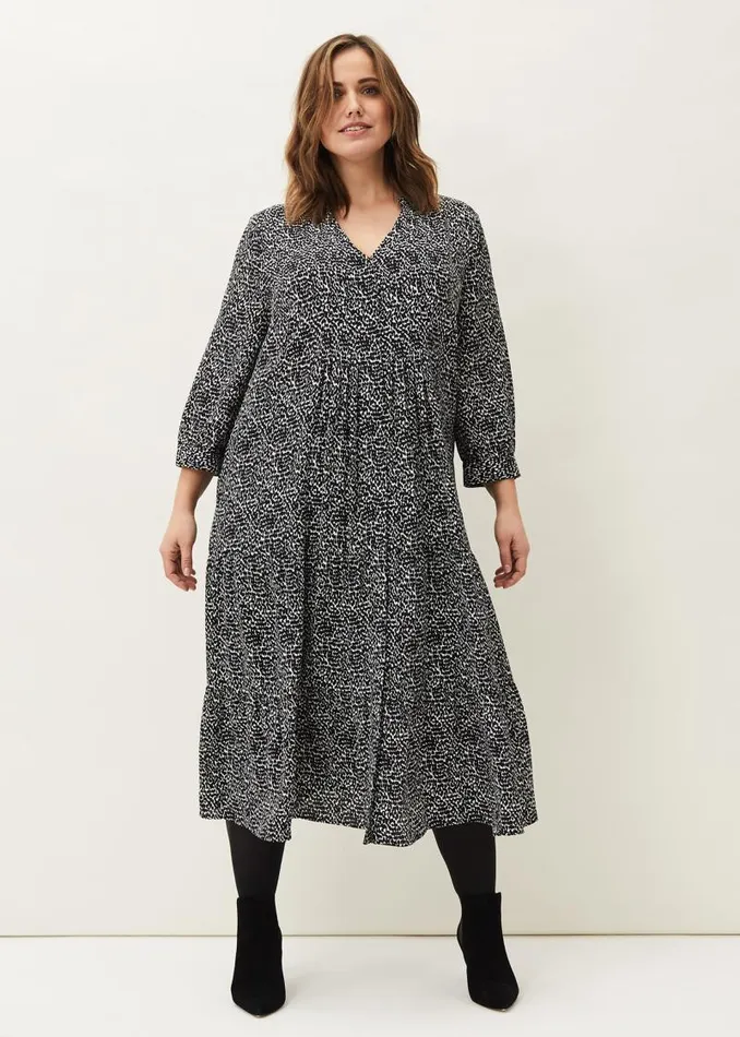 Penele Print Midi Dress Blackivory Women Phase Eight Dresses