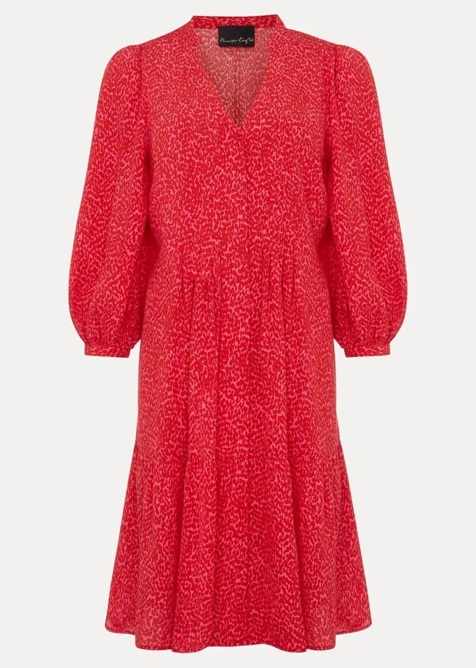 Penele Print Swing Dress Pinkred Women Phase Eight Dresses