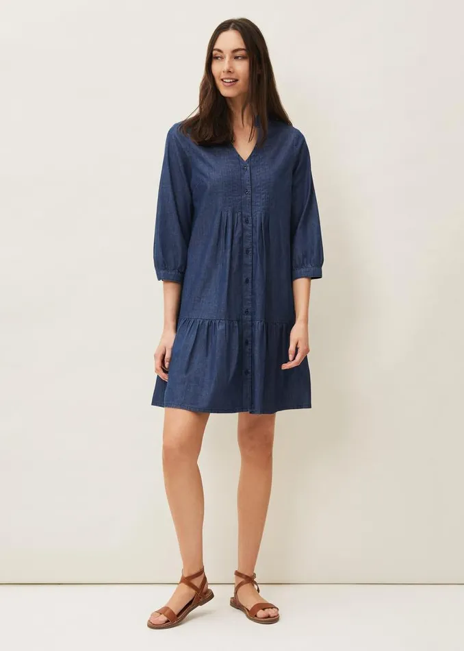 Penele Swing Dress Chambray Women Phase Eight Dresses