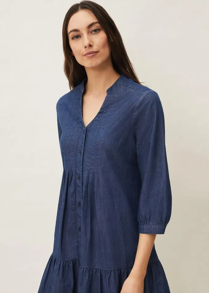 Penele Swing Dress Chambray Women Phase Eight Dresses