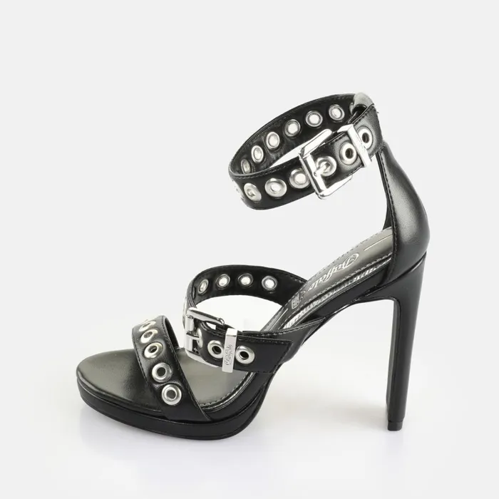 Pepper Belt Black Buffalo Heels