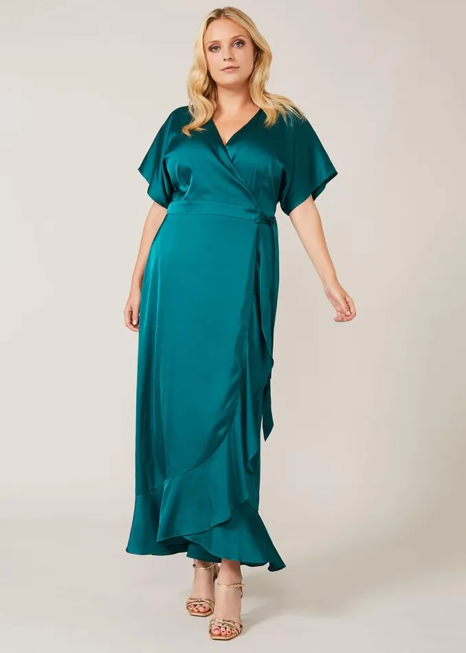 Perry Wrap Maxi Dress Emerald Women Phase Eight Dresses