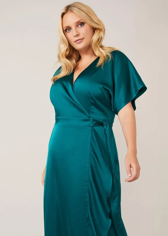 Perry Wrap Maxi Dress Emerald Women Phase Eight Dresses