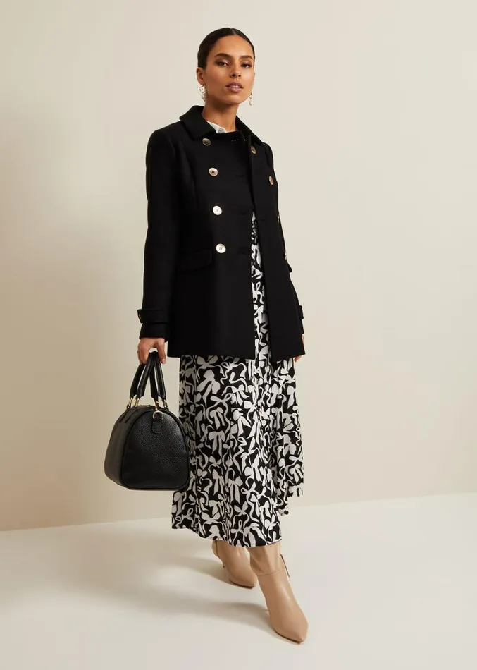 Petite Bonnie Black Bow Shirt Midi Dress Blackivory Women Phase Eight Dresses Petite Bonnie Black Bow Shirt Midi Dress Blackivory Women Phase Eight Dresses