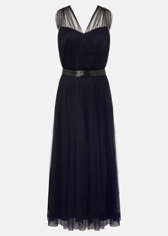 Petite Ella Tulle Dress Navy Women Phase Eight Dresses
