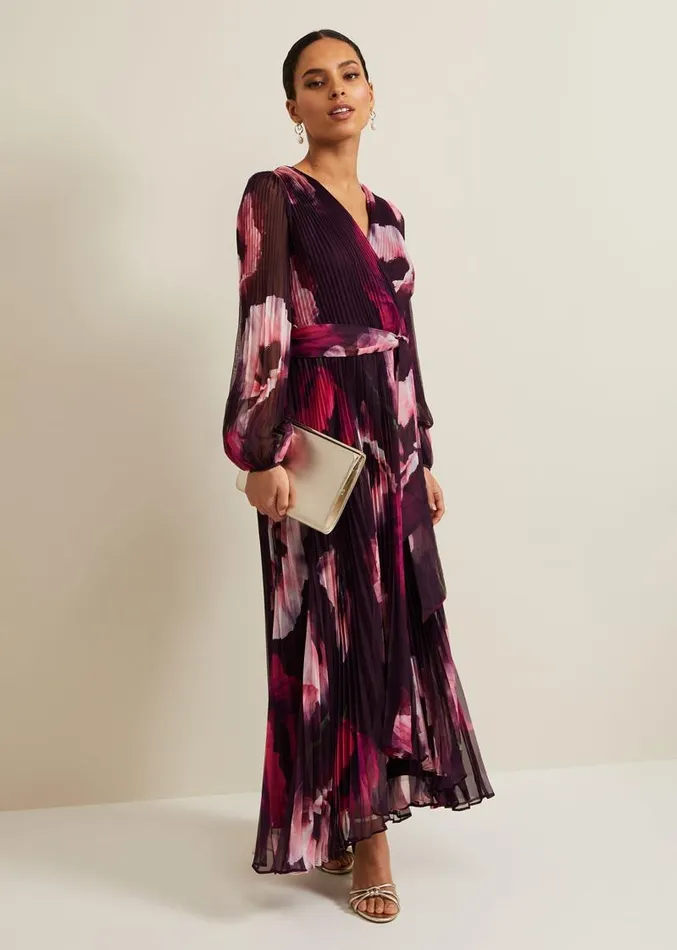 Petite Isadora Rose Printed Maxi Dress Multicoloured Women Phase Eight Dresses