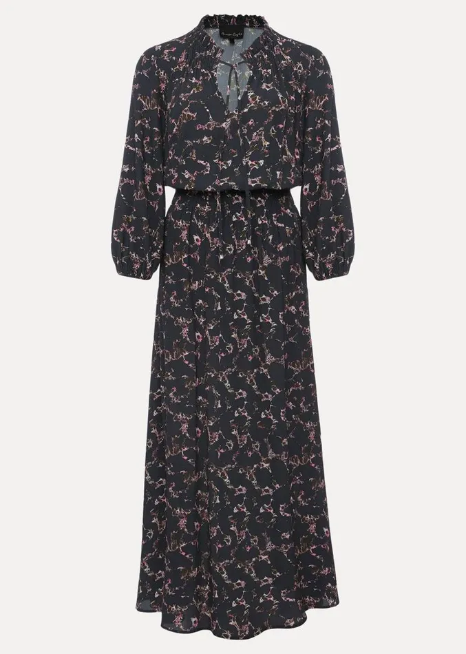 Phillipa Marble Print Midaxi Dress Carbonmulti Women Phase Eight Dresses