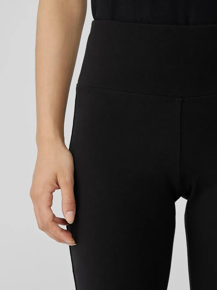 Pima Cotton Stretch Jersey HighWaisted Pant Black Women Eileen Fisher Pants Shorts and Jumpsuits