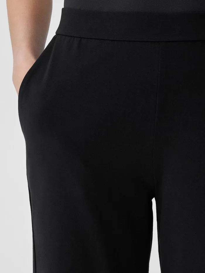 Pima Cotton Stretch Jersey Walking Shorts Black Women Eileen Fisher Pants Shorts and Jumpsuits