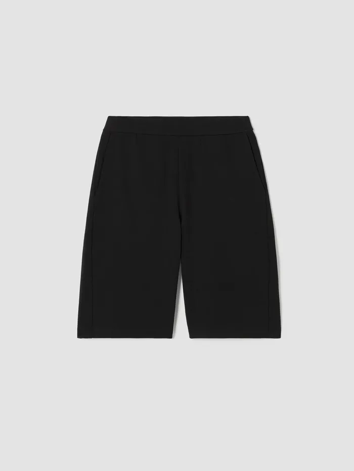 Pima Cotton Stretch Jersey Walking Shorts Black Women Eileen Fisher Pants Shorts and Jumpsuits