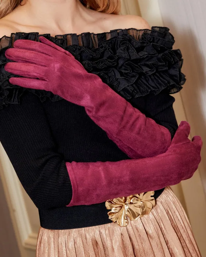 Polin Et Moi Ady Long Gloves Bougainvillea Women Gloves
