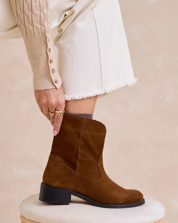 Polin Et Moi Ankle Boots Ondas Serrala Leather Women Ankle Boots