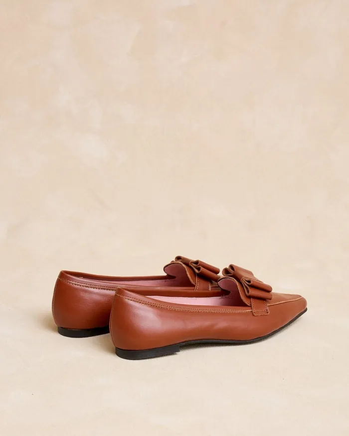 Polin Et Moi Bitalina Bow Moccasin Brown Women Moccasins Polin Et Moi Bitalina Bow Moccasin Brown Women Moccasins