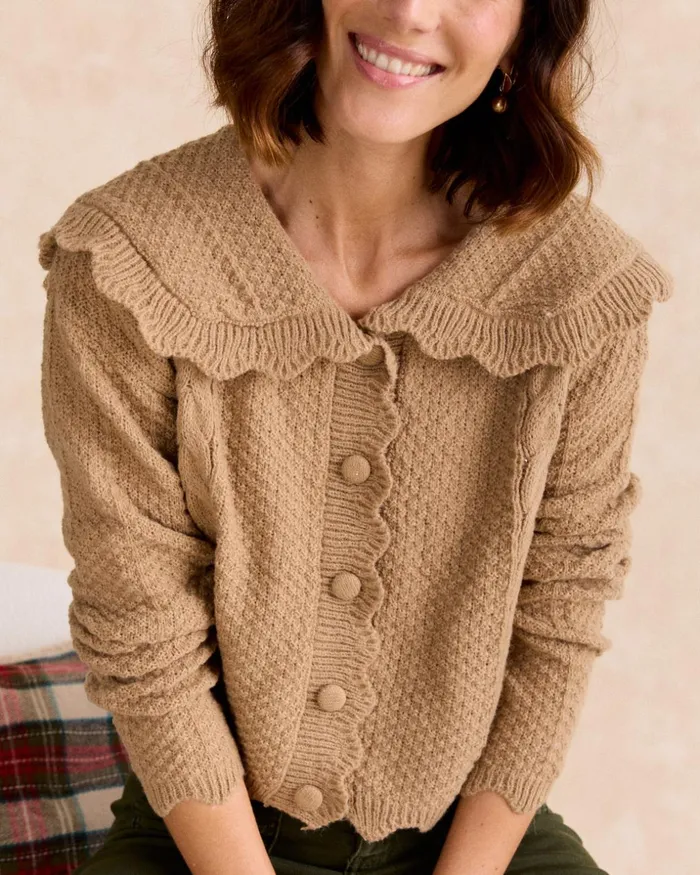 Polin Et Moi Cardigan Knitted Granisa Camel Women Cardigans And Sweaters Polin Et Moi Cardigan Knitted Granisa Camel Women Cardigans And Sweaters