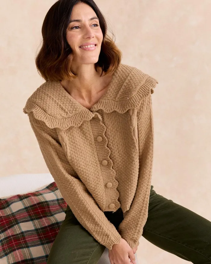 Polin Et Moi Cardigan Knitted Granisa Camel Women Cardigans And Sweaters Polin Et Moi Cardigan Knitted Granisa Camel Women Cardigans And Sweaters