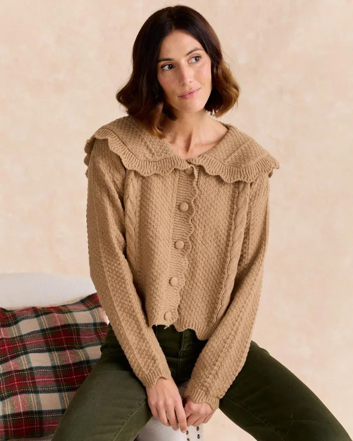 Polin Et Moi Cardigan Knitted Granisa Camel Women Cardigans And Sweaters Polin Et Moi Cardigan Knitted Granisa Camel Women Cardigans And Sweaters