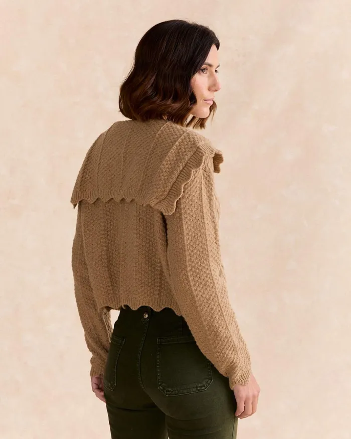 Polin Et Moi Cardigan Knitted Granisa Camel Women Cardigans And Sweaters Polin Et Moi Cardigan Knitted Granisa Camel Women Cardigans And Sweaters
