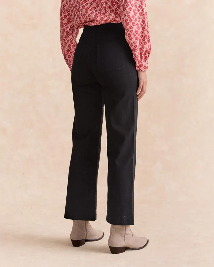 Polin Et Moi Carol Denim Pants Black Women Trousers Polin Et Moi Carol Denim Pants Black Women Trousers