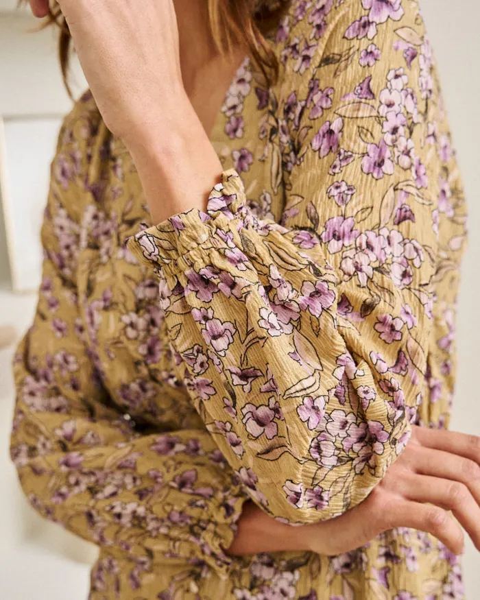 Polin Et Moi Ciela Flowers Dress Beige Women Dresses And Jumpsuits