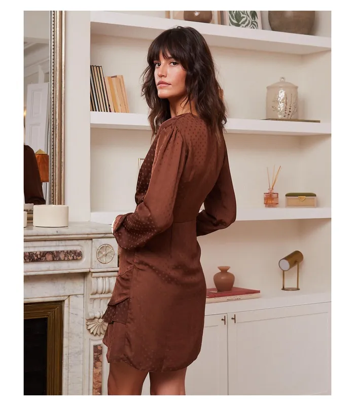 Polin Et Moi Dress Polka Dots Trisa Brown Women Dresses And Jumpsuits Polin Et Moi Dress Polka Dots Trisa Brown Women Dresses And Jumpsuits