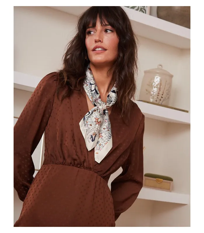 Polin Et Moi Dress Polka Dots Trisa Brown Women Dresses And Jumpsuits Polin Et Moi Dress Polka Dots Trisa Brown Women Dresses And Jumpsuits