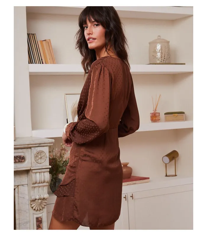 Polin Et Moi Dress Polka Dots Trisa Brown Women Dresses And Jumpsuits Polin Et Moi Dress Polka Dots Trisa Brown Women Dresses And Jumpsuits