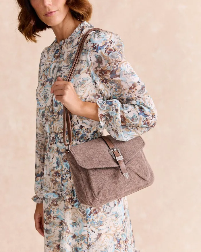 Polin Et Moi Firenze Cowboy Buckle Bag Kaki Women Bags