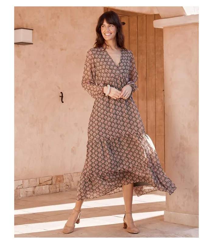 Polin Et Moi Florali Long Dress Emerald Green Women Dresses And Jumpsuits