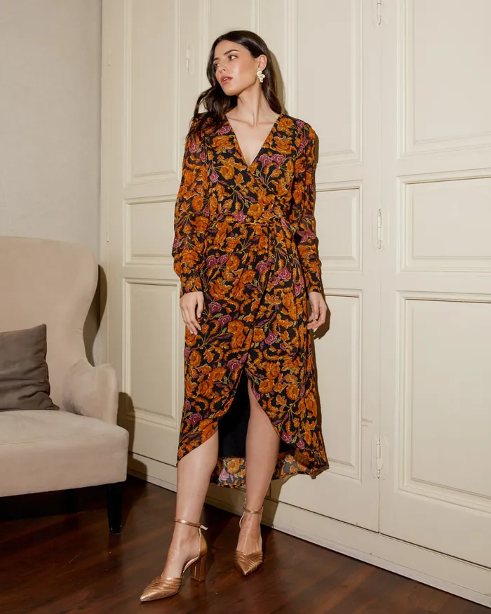 Polin Et Moi Florina Print Dress Black Women Dresses And Jumpsuits