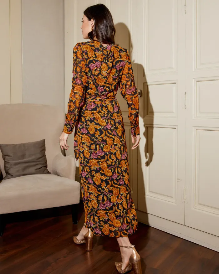 Polin Et Moi Florina Print Dress Black Women Dresses And Jumpsuits