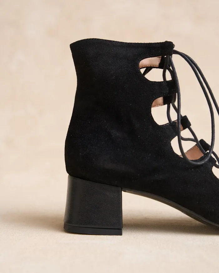 Polin Et Moi Gulina LaceUp Ankle Boots Black Women Ankle Boots Polin Et Moi Gulina LaceUp Ankle Boots Black Women Ankle Boots