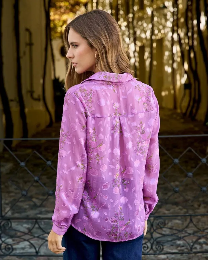 Polin Et Moi Leontine Ruffled Blouse Lilac Women Blouses And Shirts Polin Et Moi Leontine Ruffled Blouse Lilac Women Blouses And Shirts