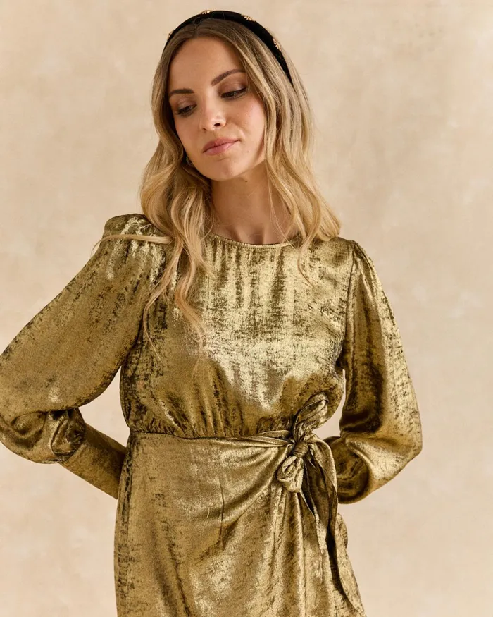 Polin Et Moi Melissa Gold Dress Gold Women Dresses And Jumpsuits Polin Et Moi Melissa Gold Dress Gold Women Dresses And Jumpsuits