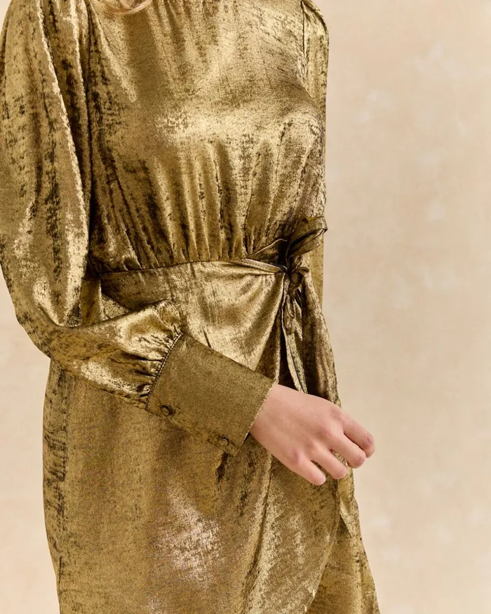 Polin Et Moi Melissa Gold Dress Gold Women Dresses And Jumpsuits Polin Et Moi Melissa Gold Dress Gold Women Dresses And Jumpsuits