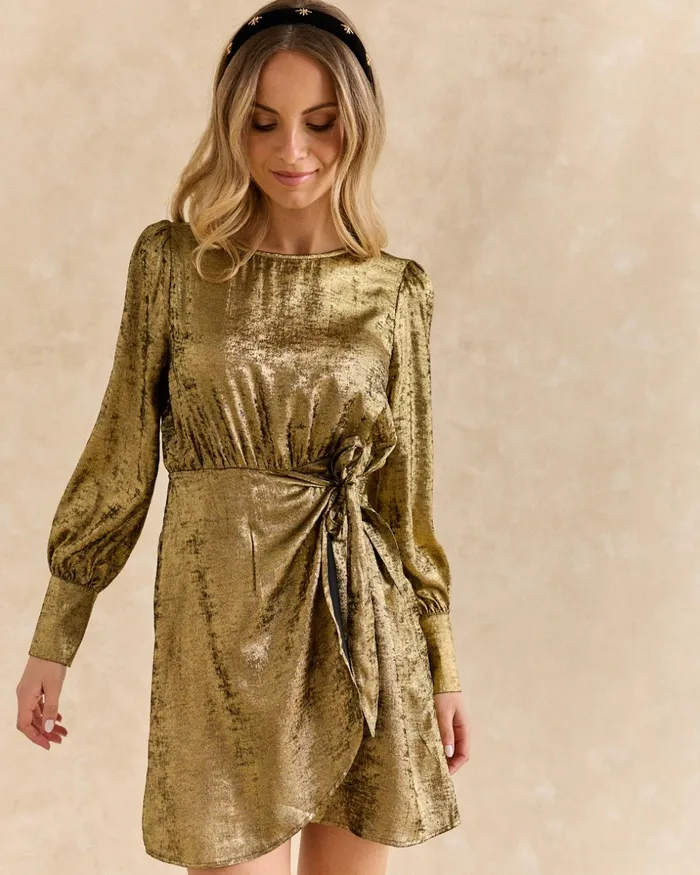Polin Et Moi Melissa Gold Dress Gold Women Dresses And Jumpsuits Polin Et Moi Melissa Gold Dress Gold Women Dresses And Jumpsuits