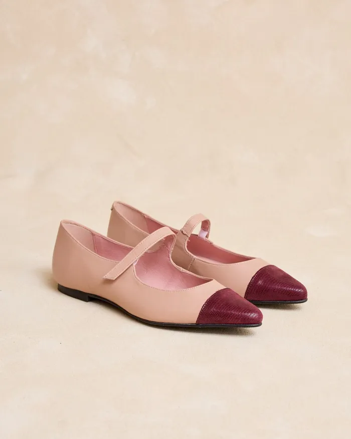 Polin Et Moi Merceditas Punta Carine Rose Women Flats Polin Et Moi Merceditas Punta Carine Rose Women Flats