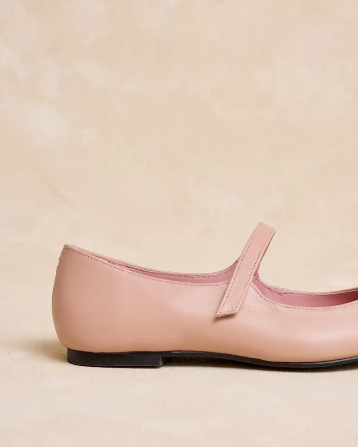 Polin Et Moi Merceditas Punta Carine Rose Women Flats Polin Et Moi Merceditas Punta Carine Rose Women Flats