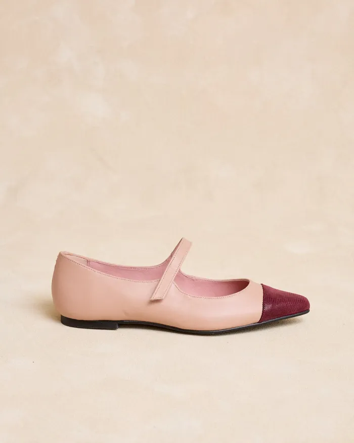 Polin Et Moi Merceditas Punta Carine Rose Women Flats Polin Et Moi Merceditas Punta Carine Rose Women Flats