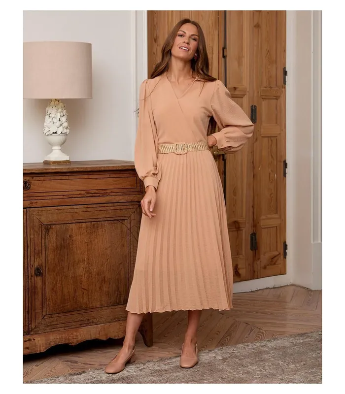 Polin Et Moi Mindy Pleated Dress Makeup Women Dresses And Jumpsuits