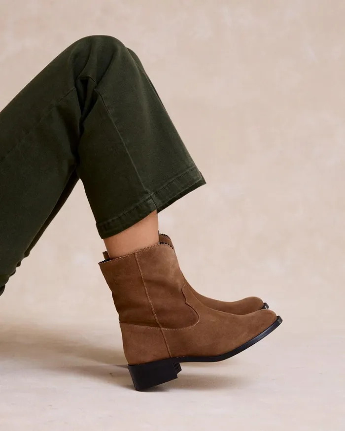 Polin Et Moi Ondas Serrala Ankle Boots Brown Women Ankle Boots