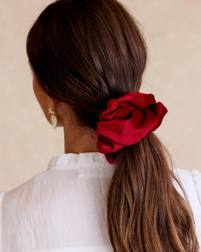 Polin Et Moi Scrunchie Velvet Tina Garnet Women Hair Accessories