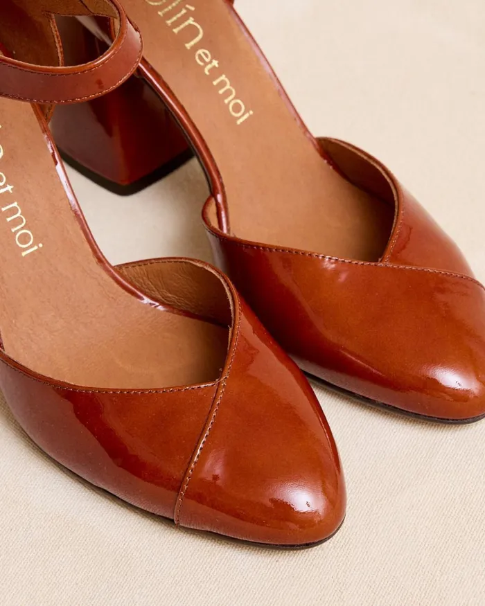 Polin Et Moi Seripia Heel Shoe Brown Women Heels Polin Et Moi Seripia Heel Shoe Brown Women Heels