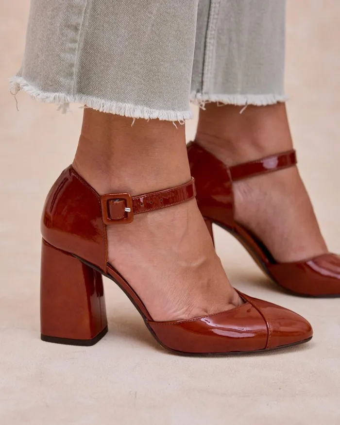 Polin Et Moi Seripia Heel Shoe Brown Women Heels Polin Et Moi Seripia Heel Shoe Brown Women Heels