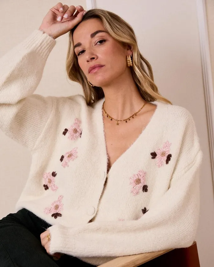 Polin Et Moi Sofia Knitted Cardigan Raw Women Cardigans And Sweaters Polin Et Moi Sofia Knitted Cardigan Raw Women Cardigans And Sweaters