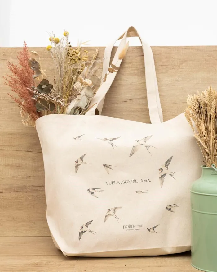 Polin Et Moi Solidarity Bag 034The Flared Of The Swallows034 Beige Women Bags