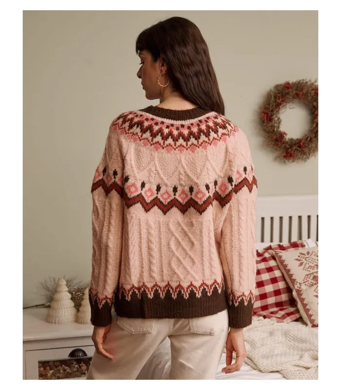 Polin Et Moi Sweater Christmas Amori Rose Women Knitted Polin Et Moi Sweater Christmas Amori Rose Women Knitted