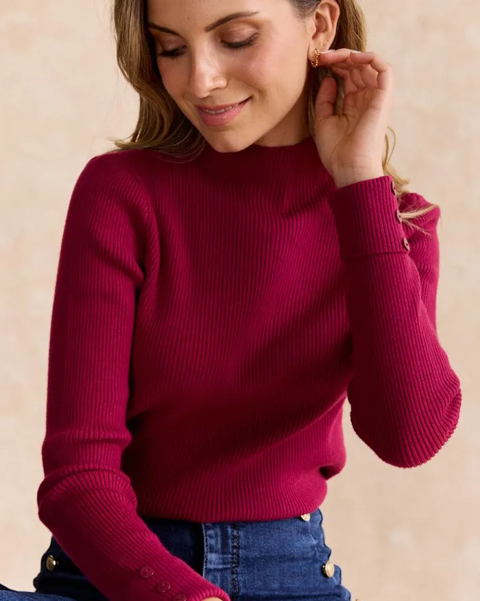 Polin Et Moi Sweater Fino Alexia Cherry Women Cardigans And Sweaters Polin Et Moi Sweater Fino Alexia Cherry Women Cardigans And Sweaters